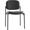 scatter armless stacking chair leather black