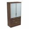 388/600 Series Office Furniture - modern laminate tall storage cabinet unit with glazed doors and storage/filing