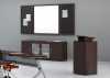 Aberdeen Office Furniture - modern laminate conference presentation furniture ft a lectern, visual white board, and storage cabinet credenza