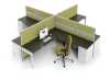 Diet modern modular office L-shaped workstations with panels and filing