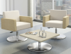 A contemporary style with hints of retro modern style. Jeo is ideal for lounge areas, conferencing, collaboration stations and guest areas. Seating has different options for bases dependent on the chair's use. Jeo tables are designed to seamlessly with the chairs. 