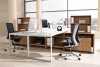 Princeton Office Furniture - modern modular open concept two-tone laminate table desk workstations with storage