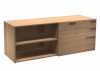 Workscape Office Furniture - modern laminate storage credenza with lateral filing drawers and open shelves